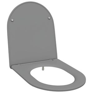 vidaXL Asiento de WC Gris 47 x 36 x 3,4 cm Duroplast