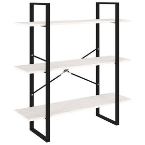 vidaXL Estanter&iacute;a 3 niveles madera maciza de pino blanco 100x30x105 cm