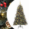 vidaXL &Aacute;rbol de Navidad artificial Verde 180 cm PVC, Pl&aacute;stico y Acero