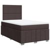 vidaXL Cama box spring con colch&oacute;n tela marr&oacute;n oscuro 120x190 cm