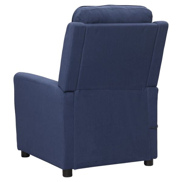 vidaXL Sillón de masaje de tela azul
