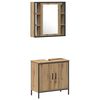 vidaXL Unidades de Tocador de Ba&ntilde;o 3 pcs Marr&oacute;n Madera contrachapada