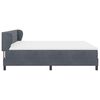 vidaXL Cama tipo Box Spring Gris oscuro 200 x 200 cm Terciopelo