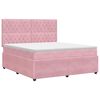 vidaXL Cama box spring con colch&oacute;n Rosa 160 x 200 cm Terciopelo