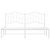 vidaXL Estructura cama sin colch&oacute;n con cabecero metal blanco 183x213cm
