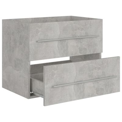 vidaXL Mueble de lavabo madera ingeniería gris hormigón 60x38,5x48 cm