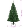 vidaXL &Aacute;rbol de Navidad artificial Verde 180 cm PVC y Acero y Pl&aacute;stico