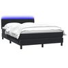 vidaXL Cama box spring con colch&oacute;n y LED terciopelo negro 160x210 cm