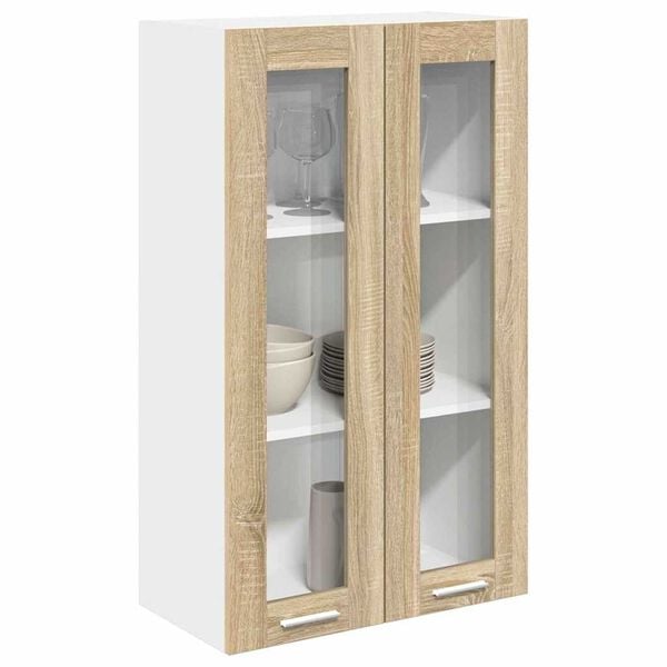 vidaXL Mueble colgante con puerta Roble Sonoma 60 x 31 x 100 cm