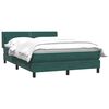 vidaXL Cama box spring con colch&oacute;n terciopelo verde oscuro 140x210 cm