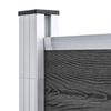 vidaXL Set de paneles de valla WPC negro 1311x(105-186) cm