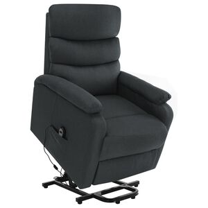 vidaXL Sill&oacute;n de masaje elevable tela gris oscuro