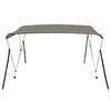 vidaXL Toldo bimini de 3 arcos gris 183x140x137 cm