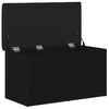 vidaXL Banco de almacenamiento Roble Negro 82 x 42 x 45 cm