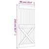 vidaXL Puerta corredera con herrajes madera maciza de pino 90x210 cm