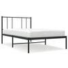 vidaXL Estructura cama sin colch&oacute;n con cabecero metal negro 80x200 cm