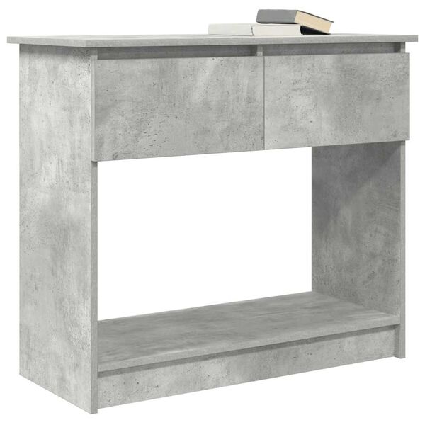 vidaXL Mesa consola con cajones gris hormigón 85,5x38,5x74,5 cm