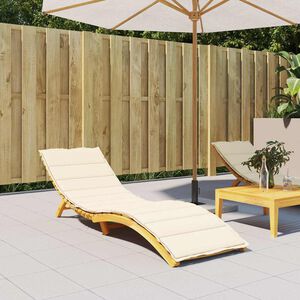 vidaXL Coj&iacute;n de tumbona de tela Oxford crema 200x50x3 cm