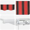 vidaXL Toldo Retráctil Rayado Naranja y Marrón 350 x 250 cm tela
