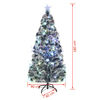 vidaXL &Aacute;rbol de Navidad preiluminado con soporte y LED fibra &oacute;ptica 180 cm