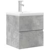 vidaXL Set muebles de ba&ntilde;o 2 piezas madera contrachapada gris hormig&oacute;n