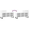 vidaXL Mueble zapatero madera contrachapada blanco 102x36x60 cm