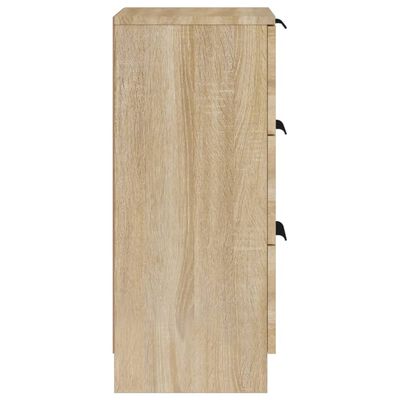 vidaXL Aparadores 2 uds madera contrachapada roble Sonoma 30x30x70 cm
