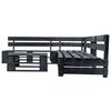 vidaXL Set de muebles de jard&iacute;n de palets 4 piezas madera negro