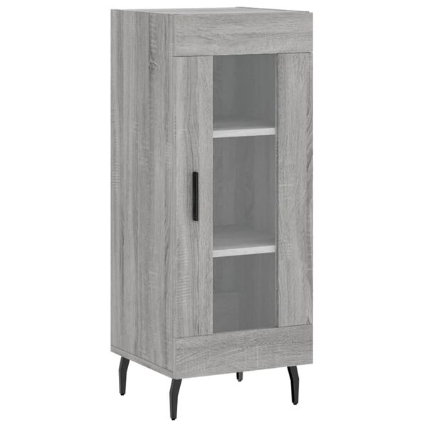 vidaXL Aparador madera de ingeniería gris Sonoma 34,5x34x90 cm