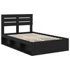 vidaXL Estructura de cama Negro 120 x 200 cm Madera de pino macizo