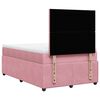 vidaXL Cama box spring con colch&oacute;n terciopelo rosa 120x190 cm