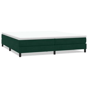 vidaXL Cama box spring sin colch&oacute;n verde oscuro terciopelo 200x210 cm
