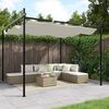 vidaXL P&eacute;rgola con cubierta retr&aacute;ctil color crema 295x292x230 cm