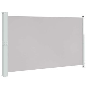 vidaXL Toldo lateral retr&aacute;ctil de jard&iacute;n gris 180x300 cm