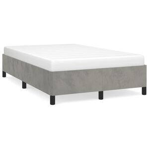 vidaXL Estructura de cama sin colch&oacute;n terciopelo gris claro 120x200 cm