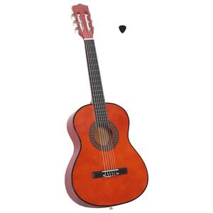 vidaXL Guitarra cl&aacute;sica ni&ntilde;os y principiantes madera de tilo 3/4 36"