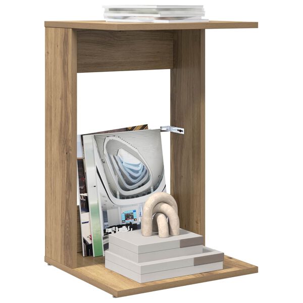 vidaXL Mesa lateral Roble artesanal 40 x 38 x 62,5 cm