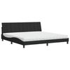 vidaXL Cama con colchón Hanko terciopelo negro 200x200 cm