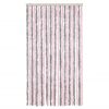 vidaXL Cortina antimoscas chenilla gris plateado y rosa 100x230 cm