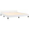 vidaXL Estructura de cama cabecero cuero sint&eacute;tico blanco 180x200 cm