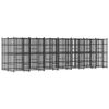 vidaXL Perrera de exterior de acero 12,9 m&sup2;