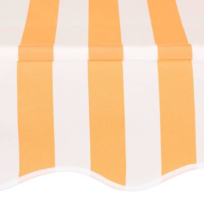 vidaXL Toldo manual retráctil 300 cm naranja y blanco a rayas