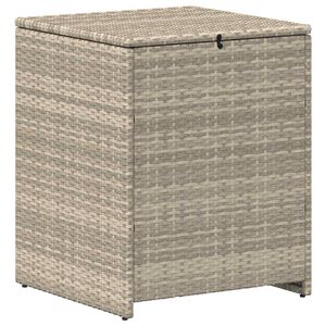 vidaXL Caja de cojines Gris Claro 55 x 55 x 69 cm rat&aacute;n sint&eacute;tico