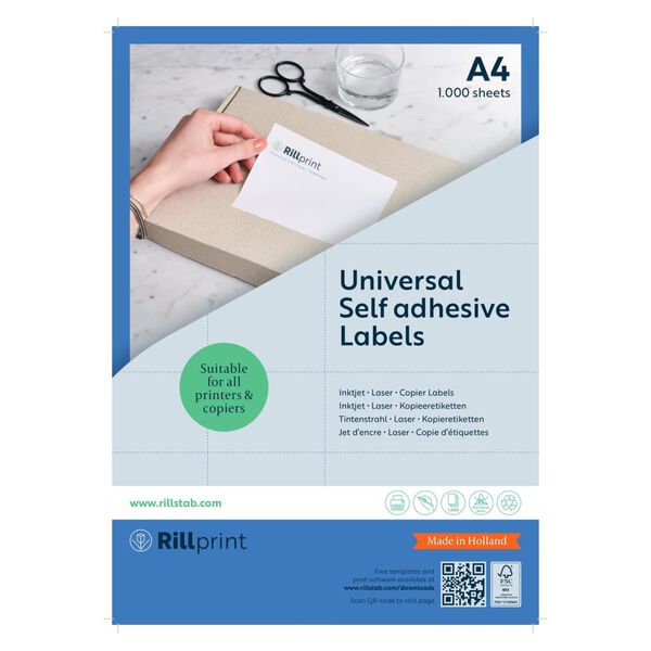 rillprint Etiquetas autoadhesivas 105x99 mm 1000 hojas blanco
