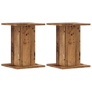 vidaXL Soportes para plantas 2 uds madera roble envejecido 30x30x40 cm