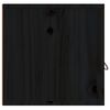 vidaXL Armarios de pared 2 uds madera maciza pino negro 80x30x30 cm