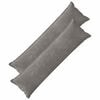 vidaXL Funda de almohada 2 pcs HOUTEN Gris oscuro 40 x 145 cm