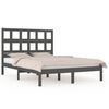 vidaXL Estructura de cama sin colch&oacute;n madera de pino gris 160x200 cm