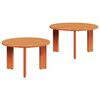 vidaXL Mesa de Caf&eacute; 2 pcs Marr&oacute;n cera Madera maciza de Pino