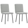 vidaXL Sillas de comedor 2 unidades terciopelo gris claro